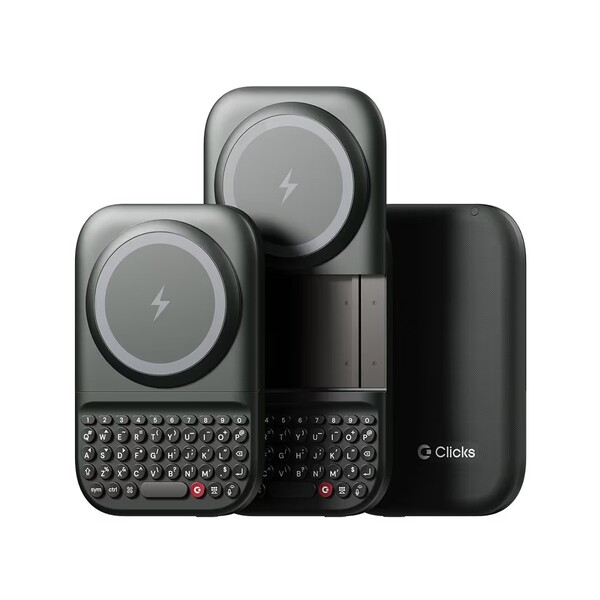 Het Clicks Power Keyboard doet ook dienst als draadloos oplaadbare powerbank. (Afbeeldingsbron: Clicks)