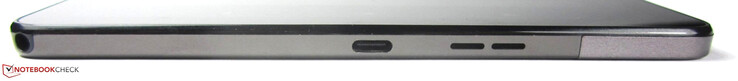 Rechts: 3,5 mm aansluiting, USB-C 2.0, luidspreker