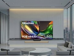 De UR8 (foto) en UR9 RGB MiniLED TV's van Hisense zijn te zien op CES 2026. (Afbeeldingsbron: Hisense)