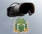 Valve Steam Frame afgebeeld boven een stapel contant geld