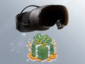 Valve Steam Frame afgebeeld boven een stapel contant geld