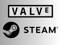 Valve- en Steam-logo&#039;s (Afbeeldingsbron: Valve Corporation, Publiek domein, via Wikimedia Commons, DemonDays64, aanpassing van Valve Corporation-bestand, Publiek domein, via Wikimedia Commons)