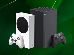 Xbox Series X en S consoles getoond op groene achtergrond (Afbeelding bron: Xbox Wire met bewerkingen)