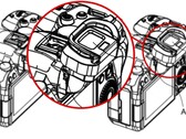 Canon heeft een ingebouwd kantelbaar EVF-ontwerp onthuld in een recente patentaanvraag in Japan. (Afbeelding bron: Canon - bewerkt)