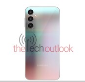 Galaxy A24 - zilver. (Beeldbron: Thetechoutlook)