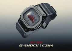 De Casio G-Shock GM-5600 'Space Age' editie heeft een rode afbeelding van het Themagebouw op de internationale luchthaven van Los Angeles. (Afbeeldingsbron: C2H4)