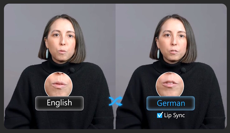 Cyberlink PowerDirector kan meertalige versies van elke video produceren met lipsynchrone, gekloonde stemmen. (Afbeeldingsbron: CyberLink)