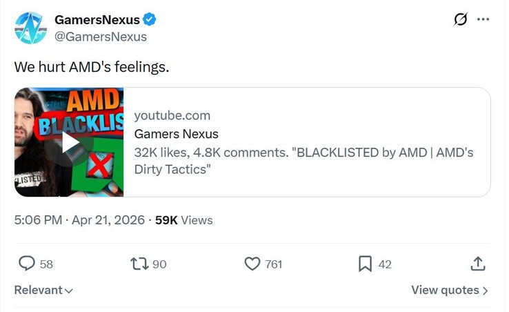 Gamers beweren dat Nexus de gevoelens van AMD heeft gekwetst.