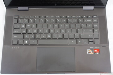 Identieke toetsenbordindeling als op de Envy 15 Creator clamshell