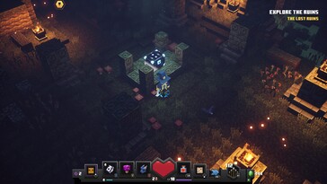 Afbeelding: Een screenshot van de gameplay van Minecraft Dungeons.
