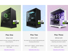 Een screenshot van het NZXT Flex PC-verhuurabonnementsprogramma, met de verschillende niveaus die beschikbaar zijn voor consumenten