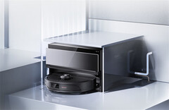 De nieuwste Roborock P10S Pro robotstofzuiger heeft een ultradun slim dock. (Afbeeldingsbron: Roborock)