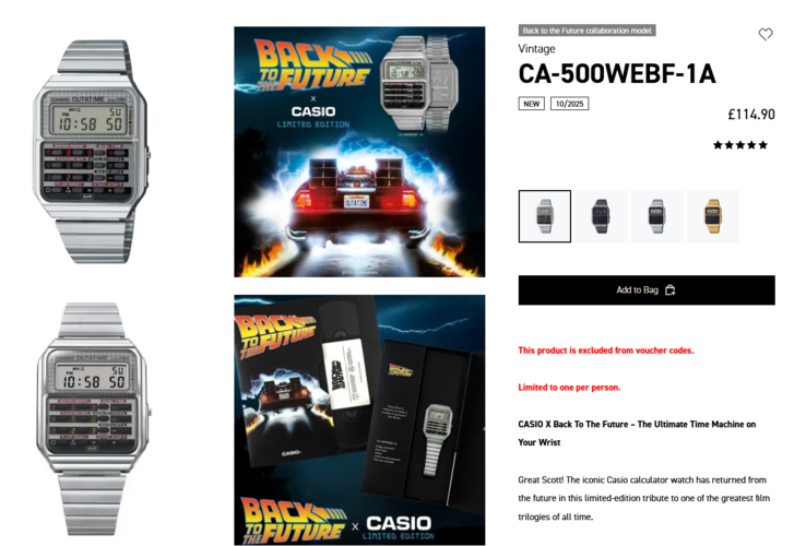 (Afbeeldingsbron: Casio UK)