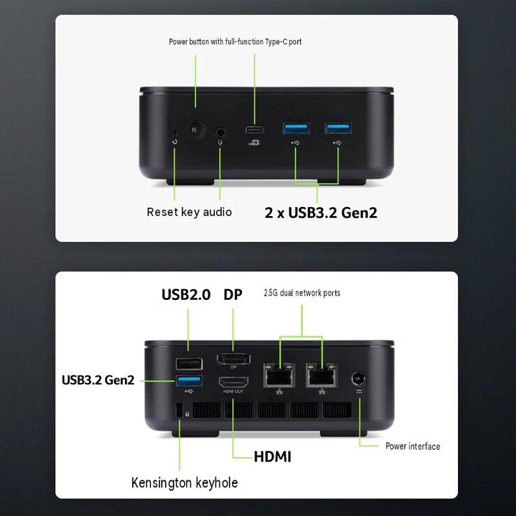 Swift Go mini-pc met AMD Ryzen-poorten
