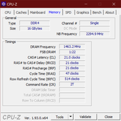 CPU-Z Geheugen