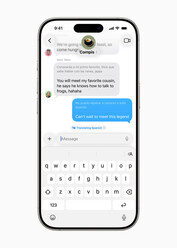 Live vertaling van telefoongesprekken (beeldbron: Apple)