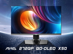 De MAG 272QP X50 is de tweede QD-OLED gamingmonitor van MSI met een verversingssnelheid van 500 Hz. (Afbeeldingsbron: MSI via ITHome)
