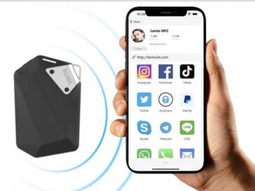 De Runk 2.0 dobbelsteen als NFC visitekaartje (Afbeelding bron: Runker)