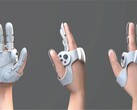 Het prototype van de handschoen bedekt de hand gedeeltelijk en concentreert zich op de vingertoppen (Afbeelding met dank aan: Sharp)