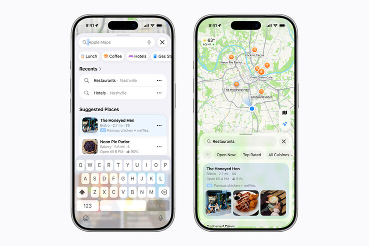 Apple Business-advertenties op Apple Maps