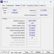 CPU-Z Geheugen