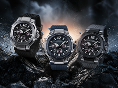 De Casio G-Shock GWR-B3000-1A, de GWR-B3000-2A en de GWR-B3000-8A (van links naar rechts)