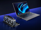 De Lecoo Pro 14 Core Edition wordt aangedreven door de Intel Core Ultra 5 135H. Afgebeeld: de laptop met een eGPU-opstelling.