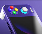 De Anbernic RG476H in zijn op de Gamecube geïnspireerde kleurenoptie. (Afbeeldingsbron: Anbernic)