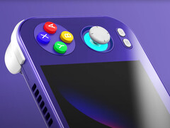 De Anbernic RG476H in zijn op de Gamecube geïnspireerde kleurenoptie. (Afbeeldingsbron: Anbernic)