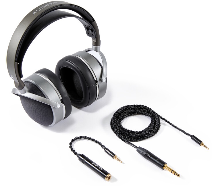 De Audeze LCD-S20 wordt geleverd met een afneembare hoofdtelefoonkabel en een adapter van 3,5 mm naar 6,3 mm. (Afbeeldingsbron: Audeze)