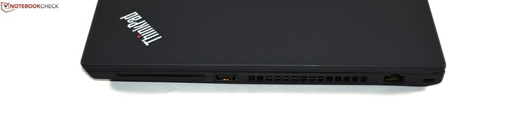 Rechterkant: smartcard lezer, USB 3.0 Type-A, RJ45 Ethernet, Kensington lock