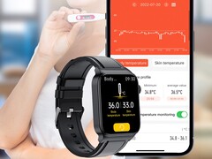 De E500 smartwatch zou bloedglucose- en lichaamstemperatuursensoren hebben. (Beeldbron: AliExpress)