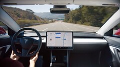 Een Model 3 die op Autopilot rijdt (afbeelding: Tesla)