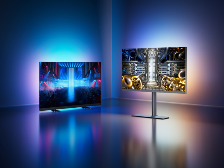 De Philips OLED+909 en OLED+959 Ambilight TV's. (Afbeeldingsbron: Philips)