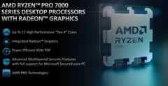 AMD heeft drie nieuwe, op Zen 4 gebaseerde &quot;Pro&quot;-processors voor desktops gelanceerd (afbeelding via AMD)