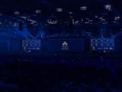 Een afbeelding van het podium voor een toernooi uit EVO's laatste 