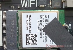 Geïnstalleerde WiFi 6E module: MediaTek MT7922