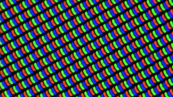 Weergave van de subpixels in een klassieke RGB-matrix