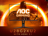 De AOC Gaming U28G2XU2 heeft een 28-inch paneel met een verversingssnelheid van 144 Hz. (Afbeelding bron: AOC)