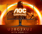 De AOC Gaming U28G2XU2 heeft een 28-inch paneel met een verversingssnelheid van 144 Hz. (Afbeelding bron: AOC)