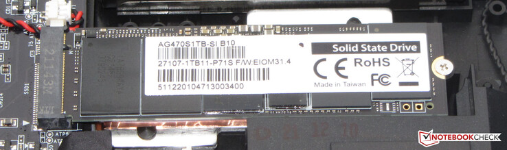 Een NVMe SSD dient als systeemschijf.