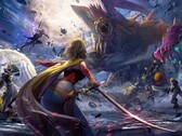  Dissidia Duellum Final Fantasy-sleutelafbeelding met meerdere Final Fantasy-karakters.
