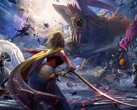 Dissidia Duellum Final Fantasy-sleutelafbeelding met meerdere Final Fantasy-karakters.