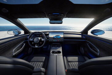 Xiaomi SU7 (2026) in de nieuwe kleur Capri Blue: De elektrische sportsedan krijgt meer dan alleen een kleine facelift. (Afbeeldingsbron: Xiaomi)