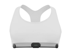 De Garmin HRM-Fit hartslagmonitor kan op een sportbeha worden geklikt. (Afbeelding bron: Garmin)