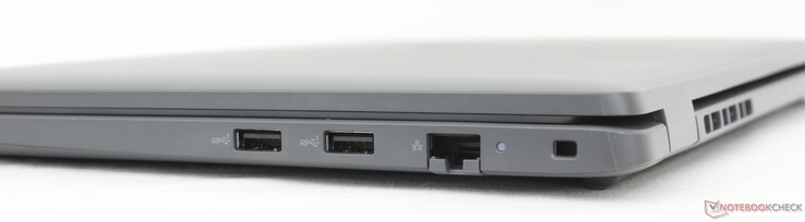 Rechts: 2x USB-A 3.2 Gen. 1, Gigabit RJ-45, wigvormige vergrendeling