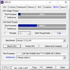 CPU-Z: Benchmark Uitgebalanceerde Modus