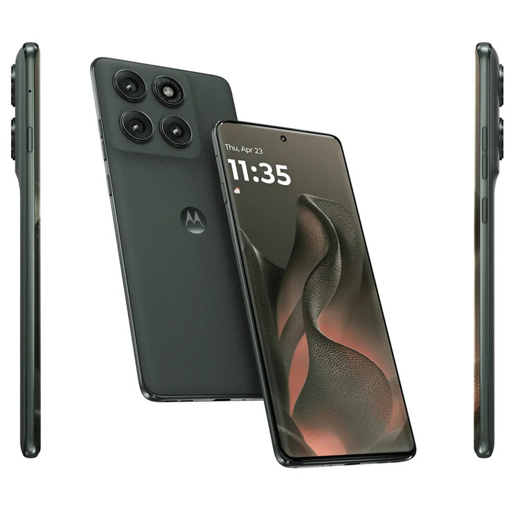 De voorkant, achterkant en zijkanten van de telefoon (Afbeelding bron: Motorola)