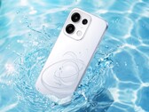De Oppo Reno16 Pro heeft een opvallend versierde achterkant.