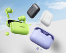 De Realme Buds T200 zal in China verkrijgbaar zijn voor ongeveer $18. Afgebeeld: kleuropties van de draadloze oordopjes. (Afbeeldingsbron: Realme)
